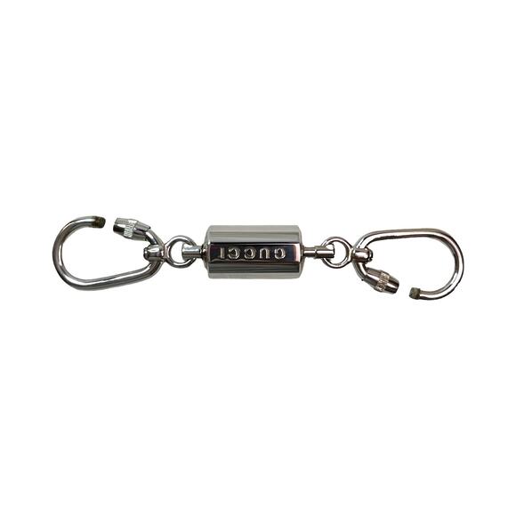 Gucci Silver Tone Metal Key Ring Connector Carabiner Clip Made In Italy - Picture 4 of 7
